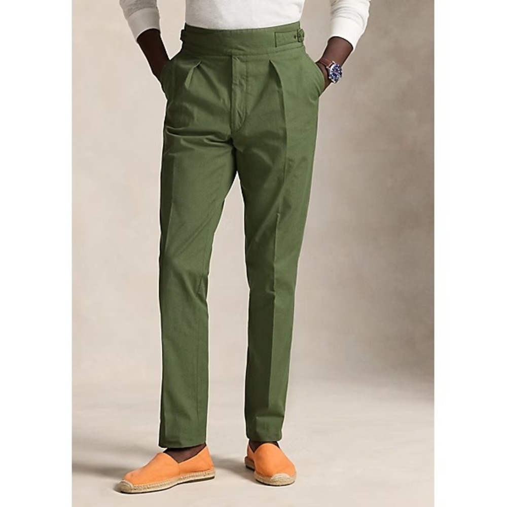 Polo Ralph Lauren Buckled Ripstop Gurkha Suit Trousers Pants Men 32x32 NWOT $368